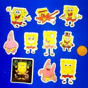 3/$20 Brand New 10x Waterproof Spongebob Stickers #4
